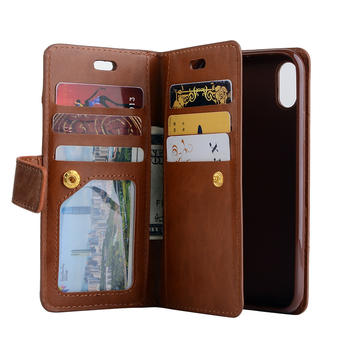 Shockproof protective Leather Wallet Phone Case for iPhone X XS MAS