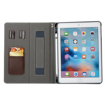 Pencil Slots Dust-proof  Leather Tablet Cover Cases For Ipad Tablet 5 6