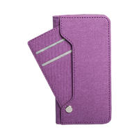 iPhone Leather Mobile Phone Protective Case with Side Pull Card Slot